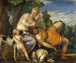 Paolo Veronese, "Venus eta Adonis", c.1580