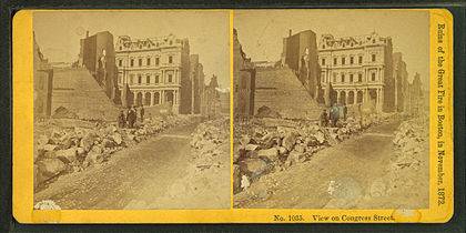 Congress St. after the fire of 1872