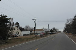 Looking north at Willard on County G.