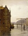 Willem Witsen - Magatzems en un canal d'Amsterdam a l'Uilenburg, pintura a l'oli, entre 1885 i 1922, Rijksmuseum, Amsterdam[5]