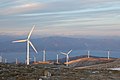 View of a wind farm, Panachaiko mountain