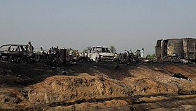 Destructions provoquées par l'incendie.