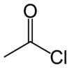 Skeletal formula of acetyl chloride