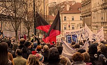 Anarchist demonstration in the Czech Republic on February 5, 2016 Anarchist Demonstration Prague.jpg