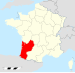 Carte situant l'Aquitaine en France