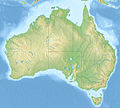 Гіпсометрична карта Австралії