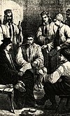 Българи по време на турското робство, гравюра от Феликс Каниц