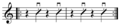 Image 6Drum notation for a backbeat (from Hard rock)