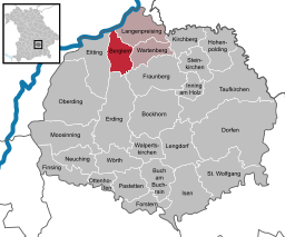 Läget för Berglern i Landkreis Erding