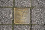 Stolperstein pour Josek Machnowski, rue de la Régence à Charleroi.