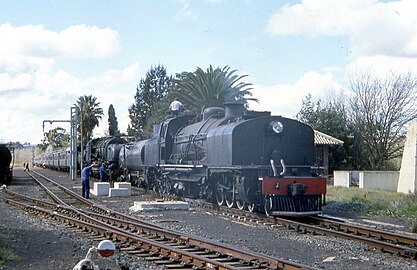 No. 2401 with a Class GMAM on the Union Limited, Buffeljagsrivier, c. 2001