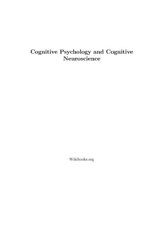 An Introduction To Cognitive Psychology Pdf