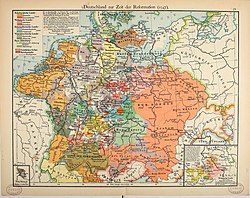 The Holy Roman Empire during the 16th century Deutschland im XVI. Jahrhundert (Putzger).jpg