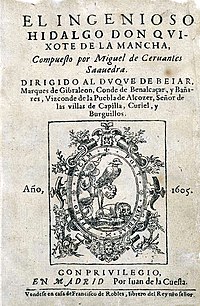 Titulní strana čtvrtého vydání Dona Quijota