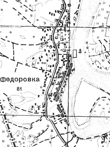 План деревни Фёдоровка. 1914 год