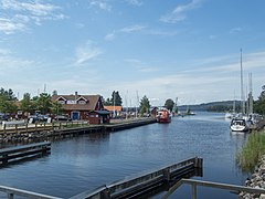 O canal de Göta em Karlsborg