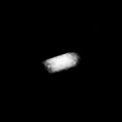 Галатея, заснета от Вояджър 2 (обектът на снимката е значително удължен, отколкото е в действителност)
