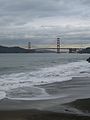 The bridge from China Beach in San Francisco (taken from west)