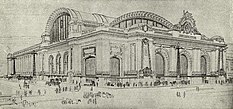 Exterior proposal for Grand Central, similar to the accepted design