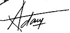 Henri-Georges Adam, podpis