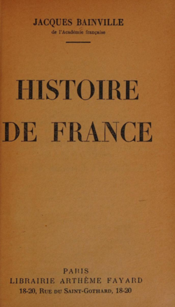 Image illustrative de l’article Histoire de France (Bainville)