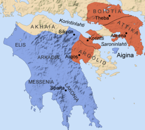 Korintin sodan osapuolet