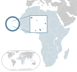  কেপ ভার্দে-এর অবস্থান (dark blue) – Africa-এ (light blue & dark grey) – the African Union-এ (light blue)