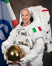 Luca Parmitano, 532nd person in space and first Italian to be commander of an ISS expedition. He has been the youngest astronaut to undertake a long-duration mission. He is the first astronaut from Sicily Luca Parmitano EMU.jpg