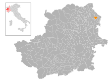 Localisation de Albiano d'Ivrea
