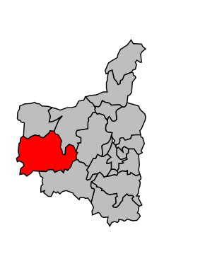 Kanton na mapě arrondissementu Charleville-Mézières
