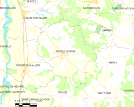 Mapa obce Neuilly-le-Réal