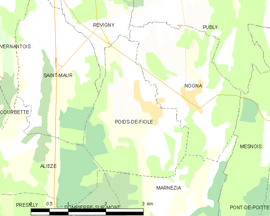 Mapa obce Poids-de-Fiole