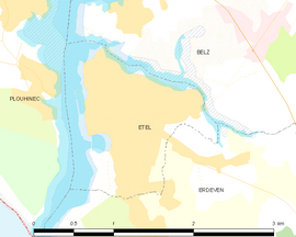 Mapa obce Étel