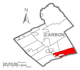 Map of Lower Towamensing Township, Carbon County, Pennsylvania Highlighted.png