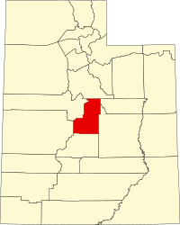 サンピート郡の位置を示したユタ州の地図