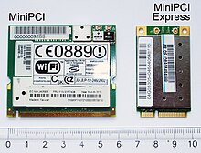 MiniPCI and MiniPCI Express cards in comparison MiniPCI and MiniPCI Express cards.jpg