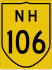 National Highway 106 marker