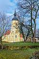 Einzeldenkmal des Rittergutes Obernitzschka: Dorfkirche Nitzschka; Lucaskirche (Kirche (mit Ausstattung), Kirchhofsmauer und Grabmal (siehe auch Sachgesamtheitsliste – Obj. 09302792))