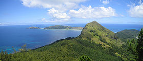 Vue sur le mont Mokoto depuis le mont Duff.