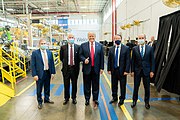 President Trump tours Whirlpool Corporation President Trump at the Whirlpool Corporation Manufacturing Plant (50209855523).jpg