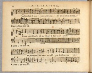 Cher Objet de mes vœux est publié en mars 1701 chez Ballard.