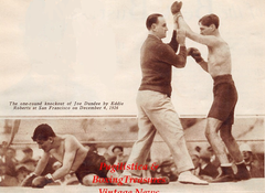 Roberts's knockout of Joe Dundee December 4, 1926