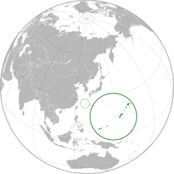 The Ryukyu Kingdom at its maximum extent (present-day Okinawa Prefecture and the Amami Islands)