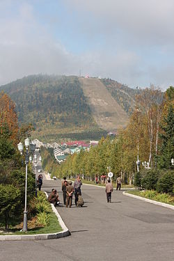 Pemandangan bandar Samjiyon