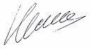 Boris Njemcov, potpis