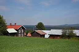 Utsikt över Skattungbyn och nejden från Skattunge kyrka.