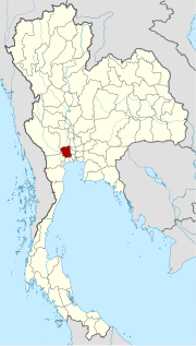 Karte von Thailand mit der Provinz Nakhon Pathom hervorgehoben