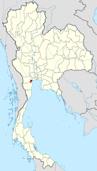 मानचित्र जिसमें समुत सोंगख्राम สมุทรสงคราม Samut Songkhram हाइलाइटेड है