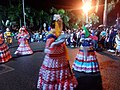 Défilé de Touloulous sur la Place des Palmistes à Cayenne.