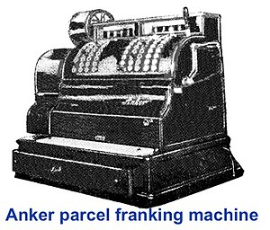 Франкировальная машина фирмы Anker для франкировки посылок